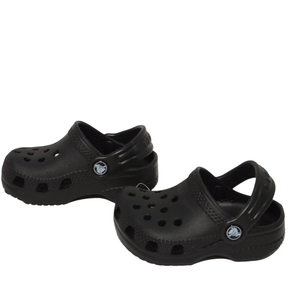 Crocs Infant Littles Classic Clogs Size C2/C3 Black Slip On Shoe Unisex Gift Box